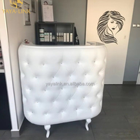 Bureau moderne Comptoir de réception en bois Comptoir de réception de luxe Blanc Comptoir de réception de spa moderne pour salon de beauté