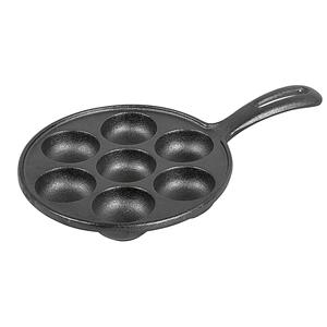 Cast <b>Iron</b> Krapfen Pan <b>7</b> Cup Round Nonstick For Baking German Doughnuts - Product Image 1
