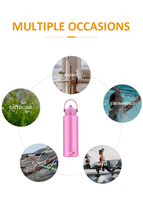 Bouteilles d'eau d'aventure avec logo personnalisé, bouteilles à paille portables pour l'école, le sport et les cadeaux promotionnels