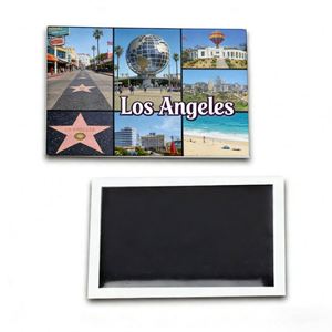 Los Angeles San Francisco City Tourist Tin 90*65 Custom California Golden Gate Bridge Photo Souvenir Refrigerator Magnet - Product Image 2