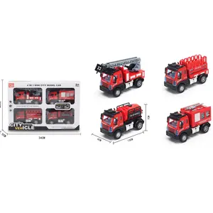 Kids Gift Voertuig Speelgoed Truck Set 1 64 Diecast In Window Box Pakket 4 Stuks Een Set Voor Jongens