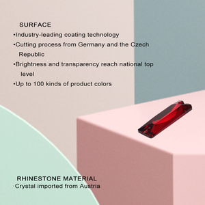 Yhb baguetee สร้อยคอลูกปัดแก้วคริสตัลทรงแฟนซีเย็บติดพลอยเทียมด้านหลังเรียบสำหรับเสื้อผ้ากระเป๋าเสื้อผ้า<span class=keywords><strong>ชุด</strong></span>แต่งงาน - Product Image 3