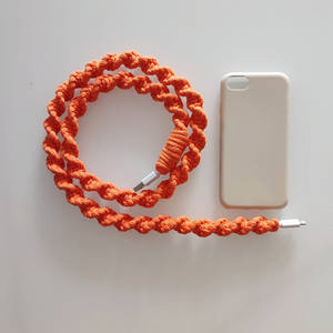 Tressé à la main Câble de chargeur de téléphone portable coloré Corde revêtue de <span class=keywords><strong>macramé</strong></span> Câble de chargeur Micro USB Type A C Câble USB - Product Image 2