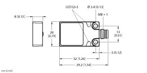 Capteur inductif MS-Turck BI5-Q08-AP6X2-V1131/S34 1600501. Neuf et original en stock - Product Image 2