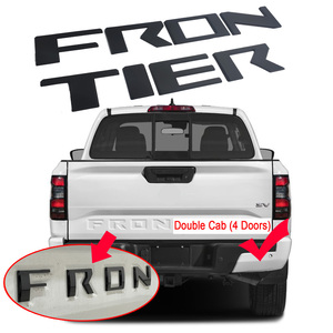 Aggiorna accessori esterni per auto emblemi per auto in ABS 3D lettere personalizzate per inserto portellone posteriore per Frontier 2022 2023 cabina doppia a <span class=keywords><strong>4</strong></span> porte - Product Image 1