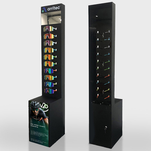 Présentoir personnalisé en acrylique pour lunettes optiques et solaires avec miroir et casiers - Product Image 1