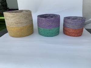 Cestas de almacenamiento tejidas de ratán hechas a mano Greencraft con tapa opción económica para dormitorio cocina restaurante de Vietnam - Product Image 5