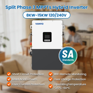 Estándar SA 8kVA 10kW Híbrido Bifásico 12kW 15kW 120V/240V 51.2V/48V MPPT 6 Paralelizable para Uso Residencial HL8K-15K-P2SA - Product Image 1