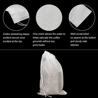 Sachets de thé biodégradables en stock avec cordons de serrage Sachets de thé vides thermoscellés avec impression par gravure de filtre non tissé écologique