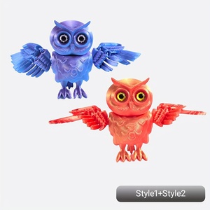 Modèle de personnage en plastique imprimé en 3D, figurine d'oiseau hibou personnalisée, collectionnable, éducative, articulée, jouet anti-stress pour le jeu et la décoration - Product Image 4