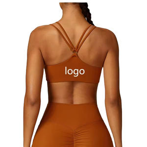 Soutien-gorge de sport à bretelles croisées dans le dos pour femmes, entraînement, gymnastique, fitness, yoga, personnalisé en usine - Product Image 1