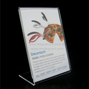 Soporte de menú acrílico de mesa en forma de T personalizado de doble cara A4 A5 A6 Inserto de papel Soporte de letrero Acrílico - Product Image 2