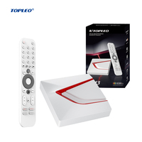 Topleo Smart TV Box Android, Reproductor de Red Digital, Receptor Multimedia, Control Remoto por Voz Inalámbrico BT, TV Box