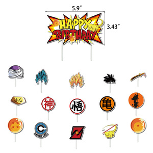 Decoración de Fiesta de Anime, Regalo de Dibujos Animados, Dragón Goku Vegeta Buu, Pancarta, Adorno para Pastel, Banderas, Feliz Cumpleaños, Juguetes para Niños, Globos - Product Image 3