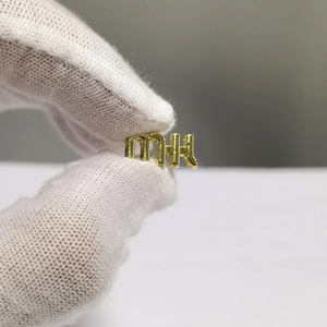 Modischer Minimalistischer Buchstaben-Stil <span class=keywords><strong>M</strong></span> Metall-Patch 17*7MM, Galvanisch Beschichtet mit Einbrennlackierung, Vielseitiges Accessoire für Haarschmuck - Product Image 5