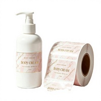 Autocollant personnalisé de haute qualité pour crème corporelle, autocollant en vinyle imperméable avec feuille d'or, 500 pièces pour cosmétiques quotidiens
