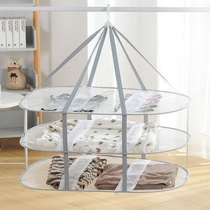 Windproof Laundry <strong>Hanging</strong> <strong>Dryer</strong> for Sweater <strong>Socks</strong> Towels Underwear Mesh Folding Drying Rack - Product Image 6