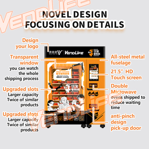 Tùy chỉnh tự Pickup thức ăn nhanh máy bán hàng tự động xem thông qua thông minh thực phẩm đông lạnh lưu trữ Locker cho nhà hàng - Product Image 3