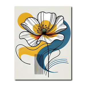 Art floral abstrait en ligne <span class=keywords><strong>simple</strong></span>, <span class=keywords><strong>aquarelle</strong></span>, impression HD, 40x60cm, toile murale pour la maison - Product Image 1