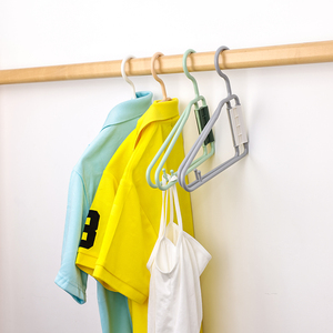 Multifunction Half Foldable Plastic Clothes <strong>Hanger</strong> With Non Slip Shoulder Foldable <strong>Hangers</strong> for Wardrobe &amp; Living Room Organizer - Product Image 4