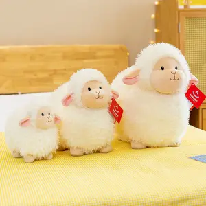 어린이 귀여운 양 봉제 장난감 Kawaii 흰 양 장난감 슈퍼 부드럽고 Kawaii 작은 양고기 서 양 달래기 인형 크리스마스