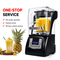 Moseener Commerciële Stille IJsblender 1500W Roestvrijstalen Blender 1.5L Smoothie Milkshake Bevroren Drank Mixer voor Boba Thee Winkel