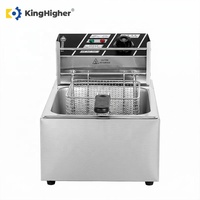 Friteuse électrique commerciale de table en acier inoxydable avec contrôle de température pour frites, poulet et restauration rapide