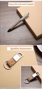 Ensemble cadeau d'affaires personnalisé avec logo, ensemble cadeau de bureau en gros de 3 pièces avec carnet, stylo en métal et porte-clés - Product Image 4