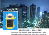 3-7 milles nautiques Lumière solaire tout en un LED balise d'obstacle IP68 étanche clignotant réfléchissant