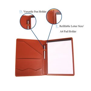 Trung Quốc PU da điều hành kinh doanh tập tin thư mục với thẻ pocket và chủ bút cho khách sạn và hội nghị - Product Image 2