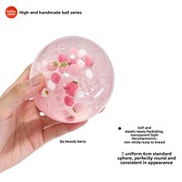 Balle anti-stress créative haut de gamme en caoutchouc faite à la main, design époustouflant, texture transparente à rebond lent, ultime pour les 14 ans et plus