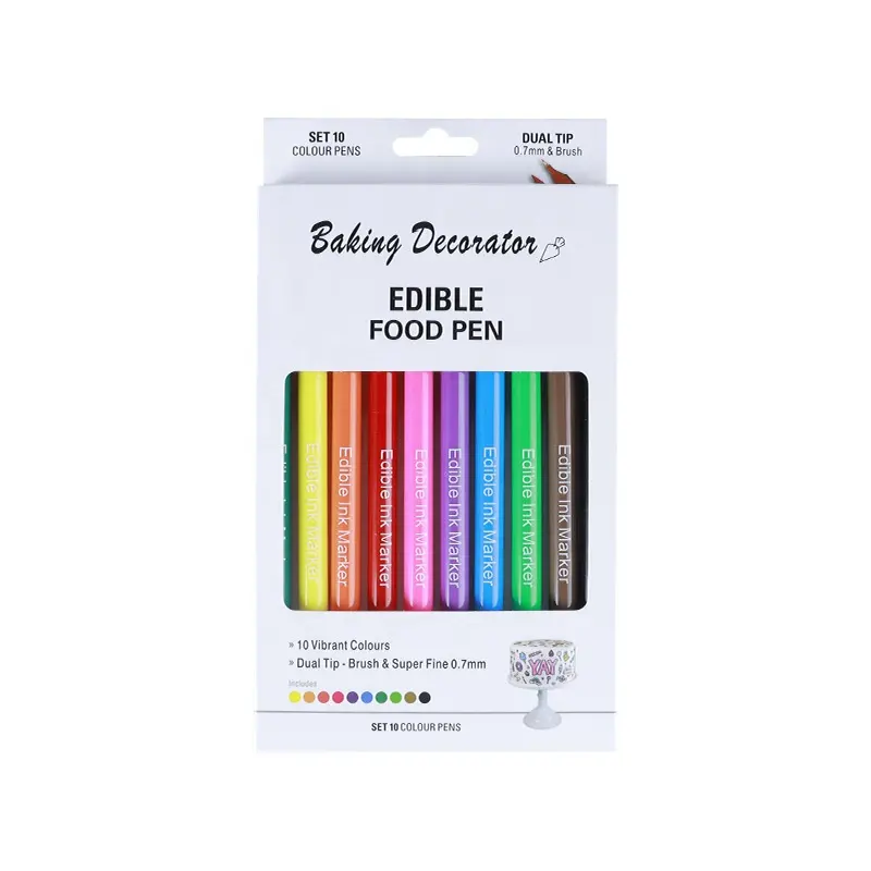 Double head Edible color Marker Pen For Cake Drawing Decoration