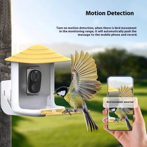 1080P AI Reconnaissance intelligente des oiseaux Mangeoire à oiseaux solaire extérieure CCTV avec caméra intelligente Mangeoire à oiseaux résistante aux explosions - Product Image 2