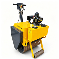Mini-compacteur routier à tambour unique, rouleau vibratoire portatif pour chantier, machine routière à moteur essence