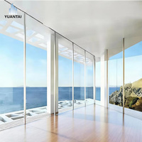 Fenêtres panoramiques Yuantai à vue panoramique, fenêtres à battants en verre du sol au plafond, fenêtres en aluminium, villa personnalisée, maison, salle de bain