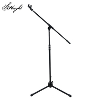 Support de microphone réglable avec base robuste, trépied de microphone en métal stable pour studio et scène