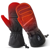 Mitaines thermiques électriques imperméables pour l'extérieur, batterie Rechargeable pour écran tactile, gants de Ski chauffants, Ski et snowboard