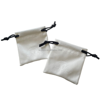 Pochette pour bijoux en microfibre, Logo personnalisé imprimé, housse de protection en velours et daim pour bijoux, sac de protection contre la poussière