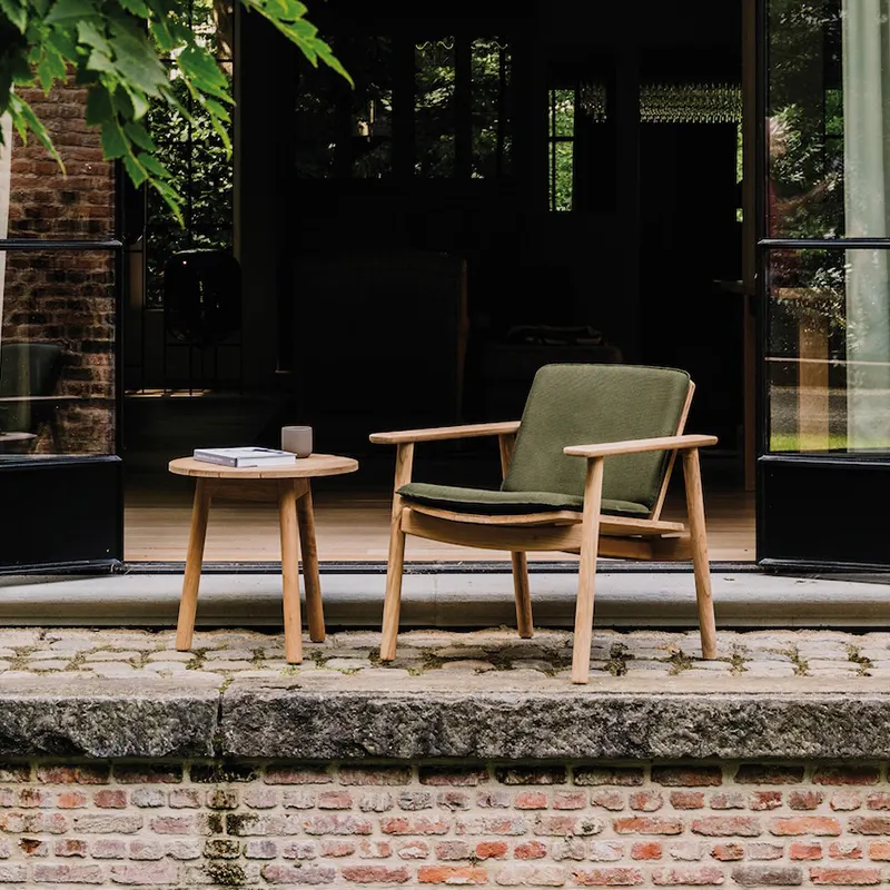 Mobiliário externo piscina externo, burma teak madeira pátio acessório jardim clube cadeira conjunto de mesa de café móveis ao ar livre