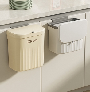 <span class=keywords><strong>Cubo</strong></span> de compost de cocina de 8,5L/12L para encimera o <span class=keywords><strong>debajo</strong></span> del <span class=keywords><strong>fregadero</strong></span>, <span class=keywords><strong>cubo</strong></span> de <span class=keywords><strong>basura</strong></span> colgante con tapa para armario/baño/dormitorio/Oficina - Product Image 2