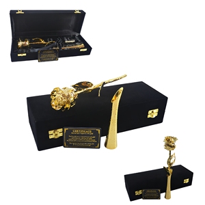 Rosa Real Moderna Hecha a Mano con Baño de Oro de 24k, Decoración de Mesa de una Sola Pieza, Ecológica, para Bodas, Diwali, San Valentín - Product Image 5