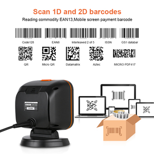 Luckydoor K-PS80H USB rảnh tay Máy tính để bàn máy quét đa hướng 2D PDF417 Máy Quét Mã Vạch POS - Product Image 6