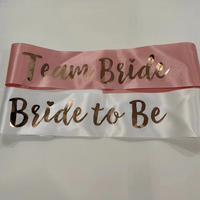 Écharpe en satin vierge à décorer pour concours de beauté, mariages, future mariée, anniversaires, enterrements de vie de jeune fille et fêtes d'anniversaire