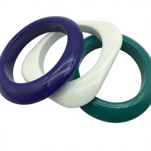 Pulseras de Acrílico Coloridas de Primera Calidad, Juego de Joyería de Moda Unisex, Pulseras Redondas Multicolores para Mujeres, Hombres y Niños - Product Image 3