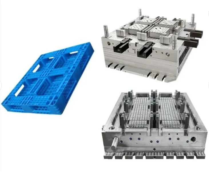 โรงงาน OEM ปรับแต่งแม่พิมพ์ฉีดพาเลทพลาสติกสองหน้าอุตสาหกรรมสําหรับงานหนักขนาด 1200X1000 มม