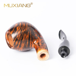 MUXIANG Tobacco Pipe Bent Type Solid Wood Smoking Accessory For Men Gift - Product Image 4