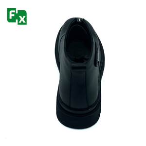 New Arrival Customized Fashionable Walking Style <strong>Zip</strong> Design Waterproof PU Leather <strong>Black</strong> <strong>Men</strong> Casual Shoes <strong>Boots</strong> - Product Image 3