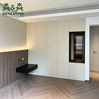 Armoire en bois européenne moderne sur mesure, portes de placard réglables en contreplaqué, montage facile et portable pour mobilier de chambre d'hôtel