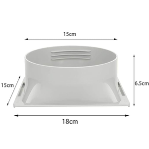 Coupleur de <span class=keywords><strong>tuyau</strong></span> d'échappement de climatiseur portable de 5.9 pouces/6 pouces Connecteur Accessoires de climatisation mobiles Carré à rond - Product Image 2