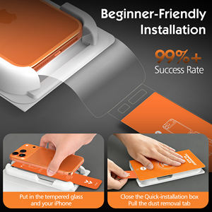 Paquete de 2 Protectores de Pantalla de Vidrio Templado HD con Privacidad, Sin Burbujas, con Kit de Instalación EZ-Box a Prueba de Polvo para iPhone 17 Pro Max - Product Image 4